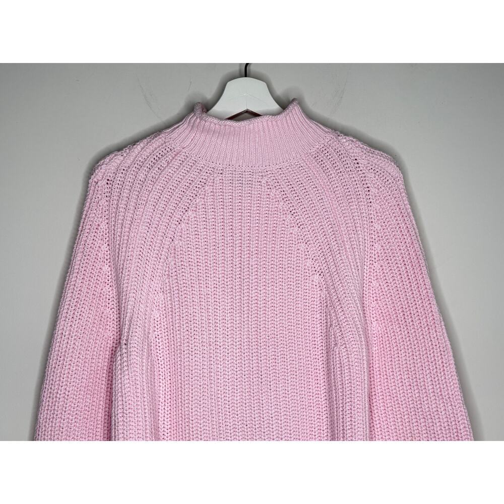 J. Crew Relaxed Long Sleeve Rollneck Knit Pullover Sweater Pink Women's Size S - Picture 6 of 11